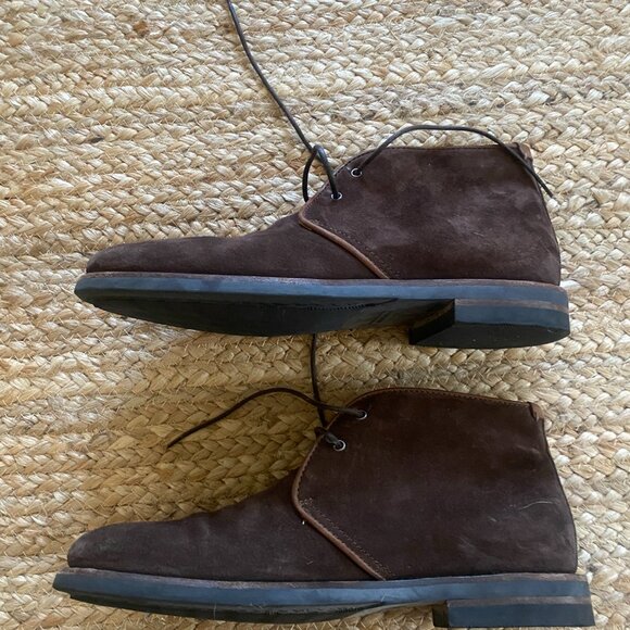 Aquatalia Carlos Men's  Chukka Ankle Boots Brown Suede Weatherproof Sz 8.5 $500! - Picture 5 of 7